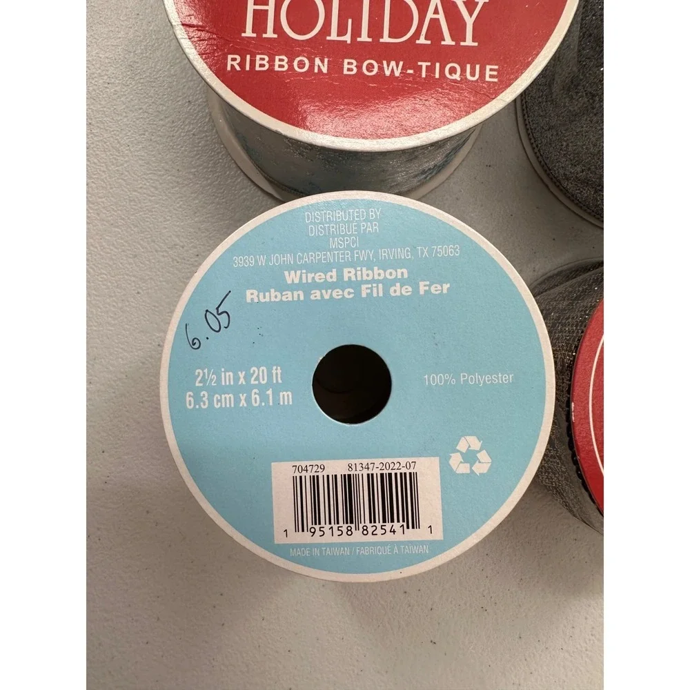 Holiday Ribbon Assortment Metallic Textured‎ Craft Supplies Bundle Christmas Lot